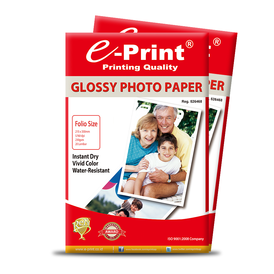 E-PRINT SUPER GLOSSY PHOTO PAPER 230GSM F4