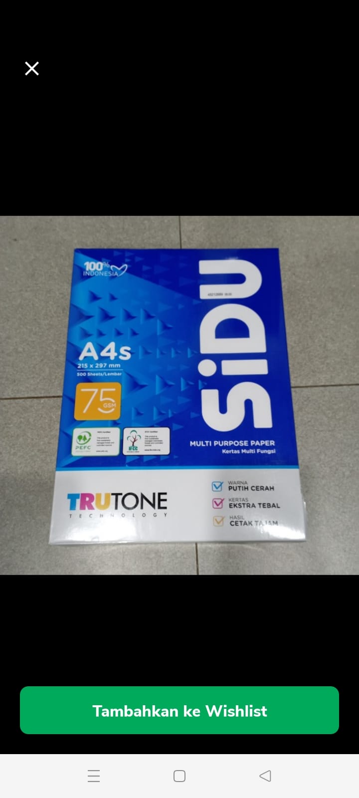 A4S SINAR DUNIA 75 GRAM