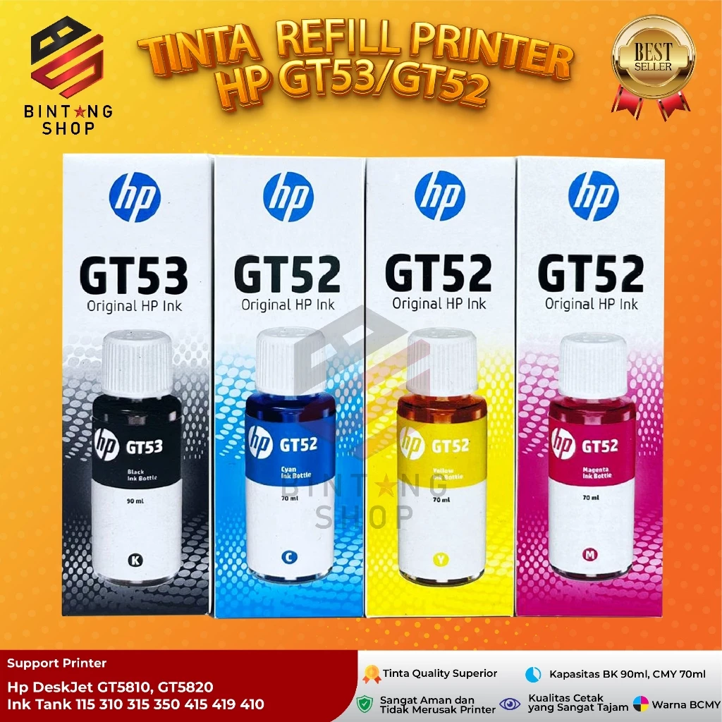 Tinta Print HP GT52 GT53