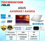 Laptop Asus A416MAO (Intel N4020/4GB RAM /25GB SSD / W10+OHS / LAYAR 14"FHD)