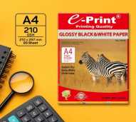 E-PRINT GLOSSY BLACK&WHITE PAPER 210GSM A4