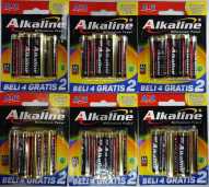 Baterai alkaline LR-06 4B+3B