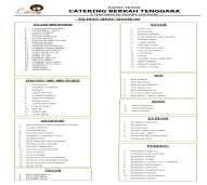 LIST MENU CATERING BERKAH TENGGARA