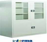 Lemari Arsip Kantor 4 Pintu High Putih File Cabinet