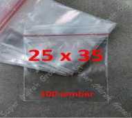 Plastik zip lock	uk. 25 x 35 cm