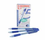 pulpen snowman V5 warna BIRU