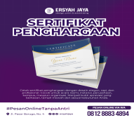 Cetak Sertifikat Penghargaan Elegan & Profesional