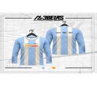 BAJU KAOS OLAH RAGA LENGAN PANJANG DAN SABLON