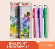 SNOWMAN PULPEN V-7 BLACK